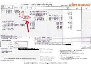 Stromwechsel Rechnung 2002